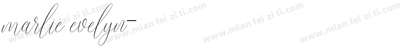 marlie evelyn字体转换